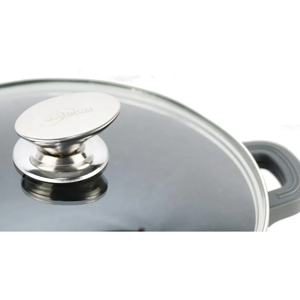 Kochtopf/Kasserolle - mit Deckel - 24 cm - Schwarz