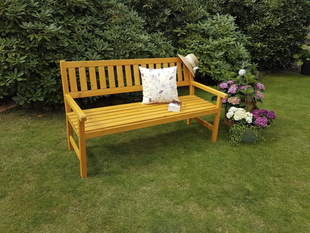 Gartenbank Johanna 3-Sitzer, honigbraun