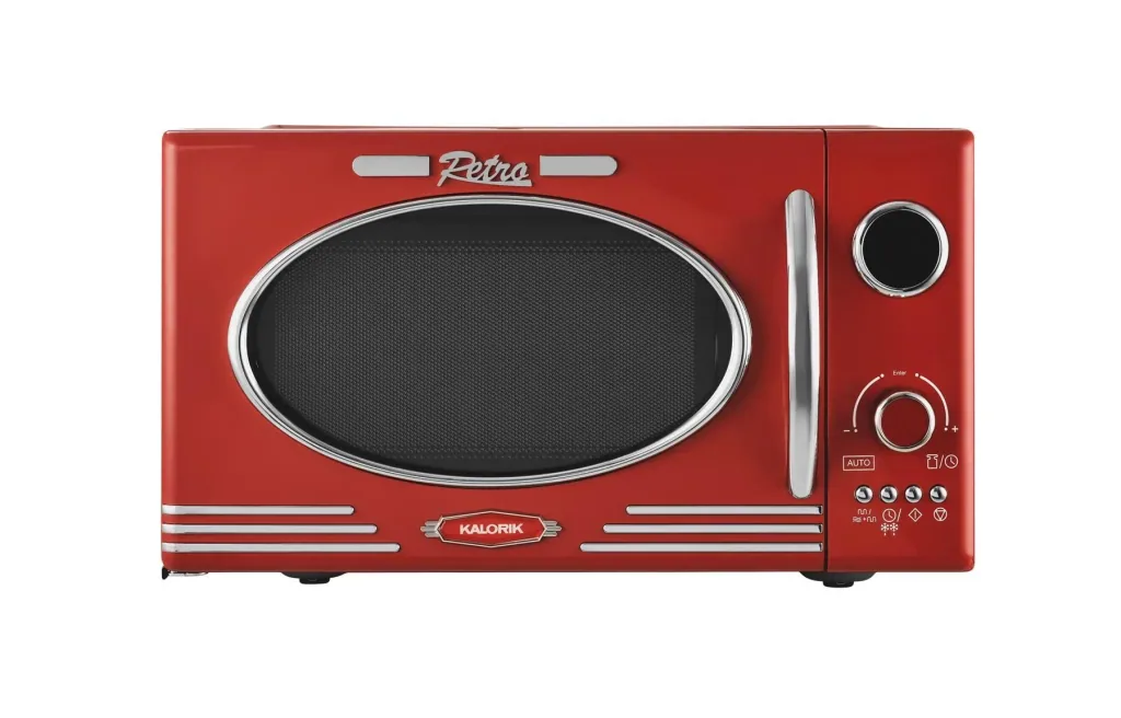 Mikrowelle Retro, rot, 23 L, 1900 W, TKG MW 2500