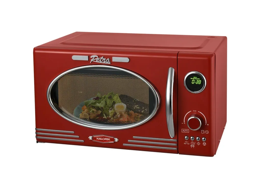 Mikrowelle Retro, rot, 23 L, 1900 W, TKG MW 2500