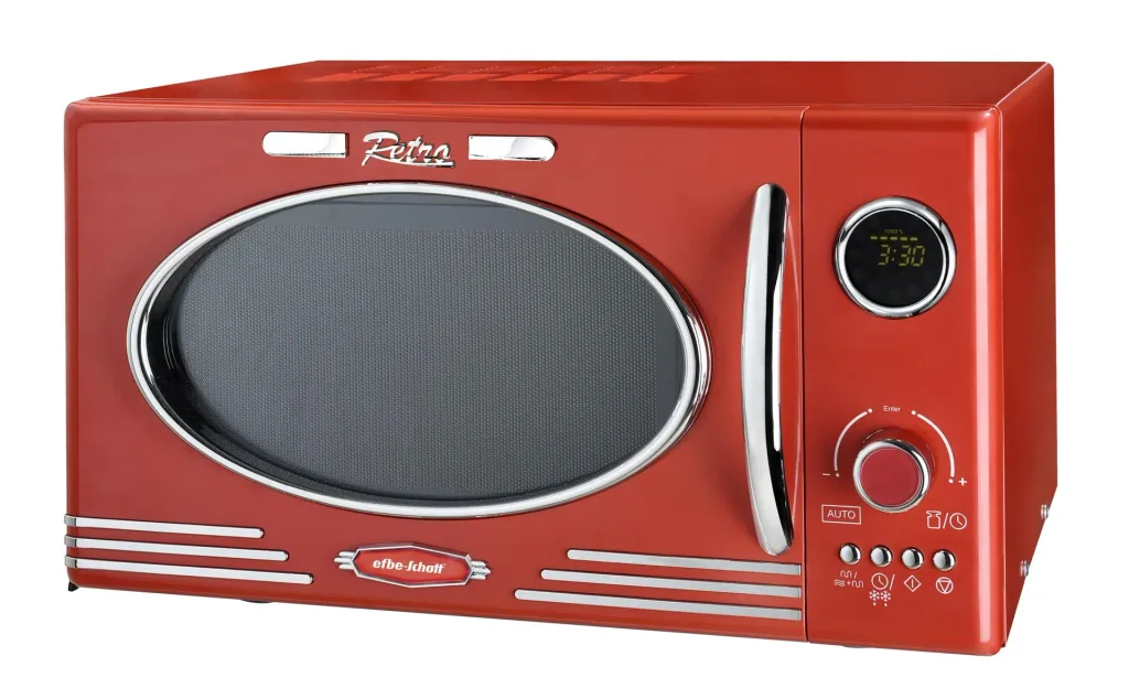 Mikrowelle Retro, rot, 23 L, 1900 W, TKG MW 2500