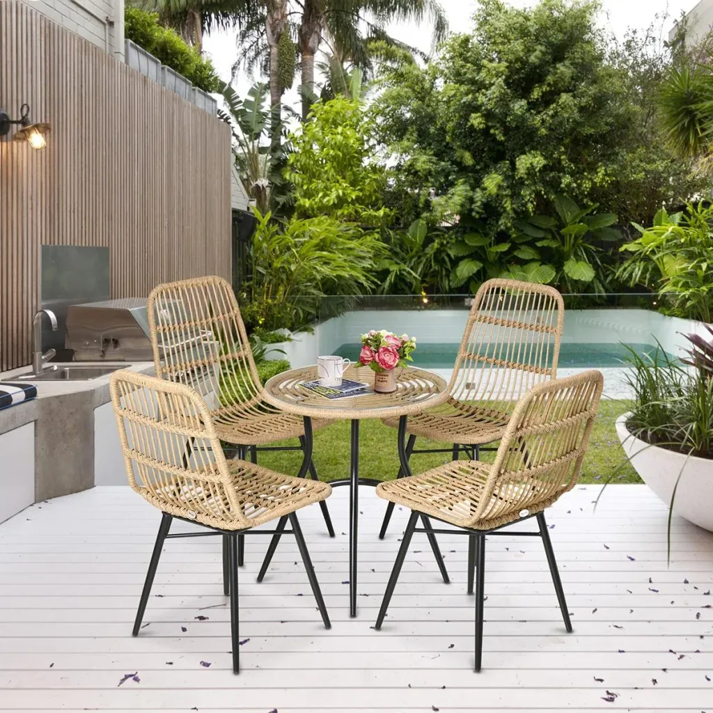 5-tlg. Gartenmöbel-Set aus PE-Rattan
