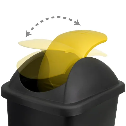 Abfallbehälter schwarz/gelb 60 Liter