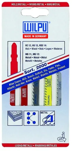 Sortiment 2000 Stichsägeblätter, 5 Stück