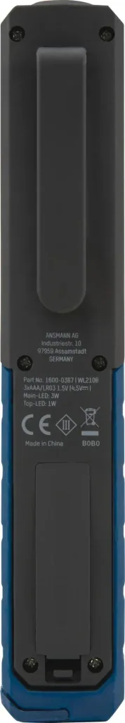 Ansmann Arbeitsleuchte inkl. Batterien, SMD-LEDs, 1W + 3W + Zink-Kohle Sparset AA/AAA - 72-teilig und Feuerzeug-Nachfüllgas 300 ml