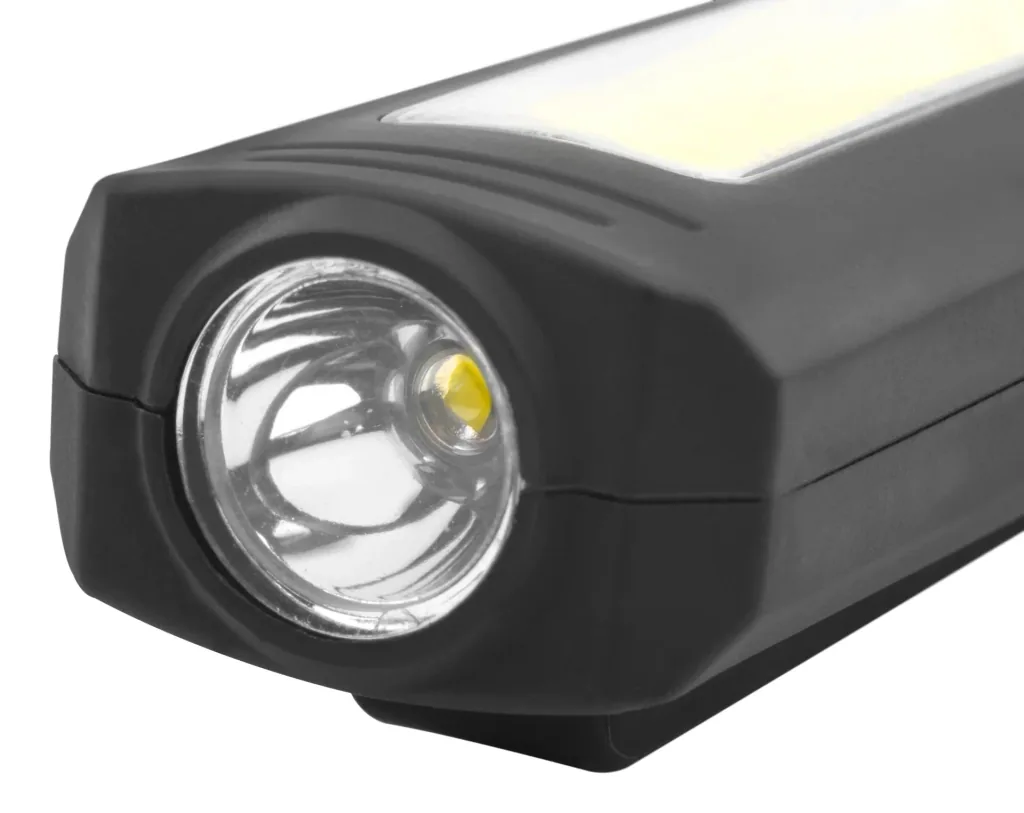 Ansmann Arbeitsleuchte inkl. Batterien, SMD-LEDs, 1W + 3W + Zink-Kohle Sparset AA/AAA - 72-teilig und Feuerzeug-Nachfüllgas 300 ml