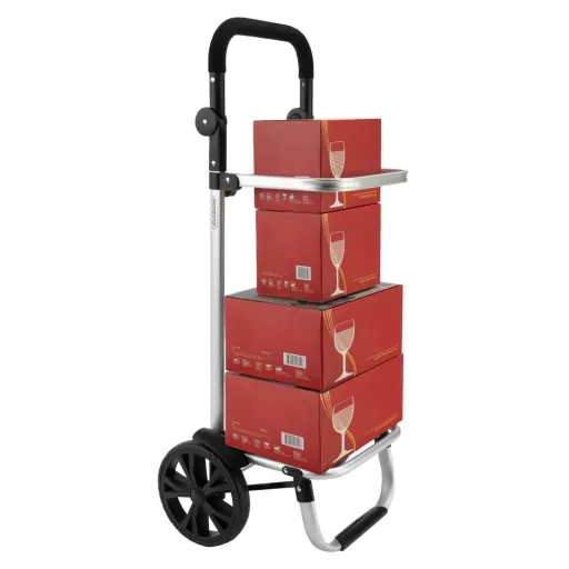 Einkaufswagen Max 25kg|Abnehmbare Einkaufstasche|Mit Kühlfach | Aluminium schwarz