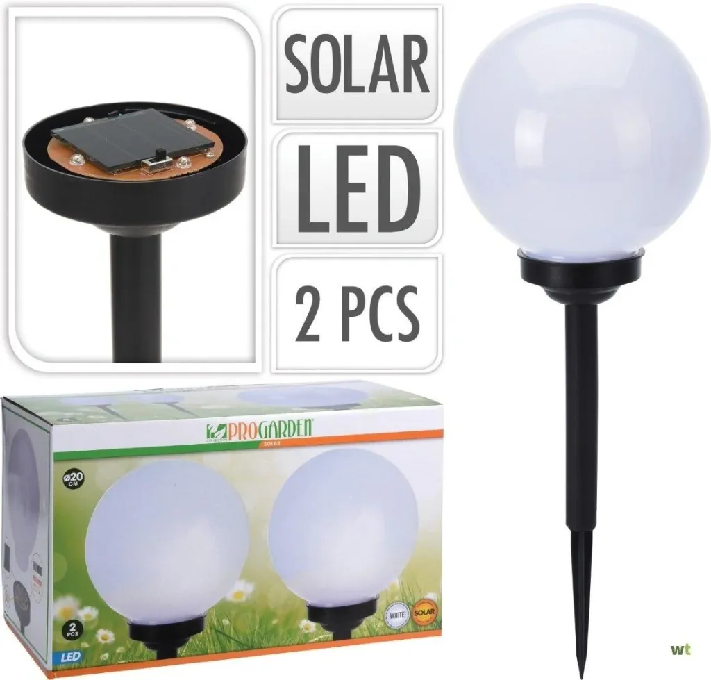3x Nampook Solar-Gartenlampe 2er-Set - 20cm - On Solar Energy