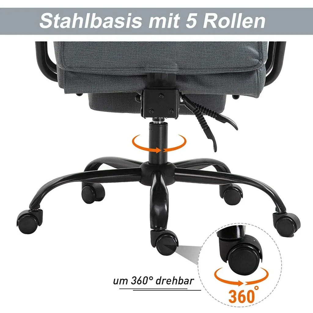 Bürostuhl mit Fußstütze