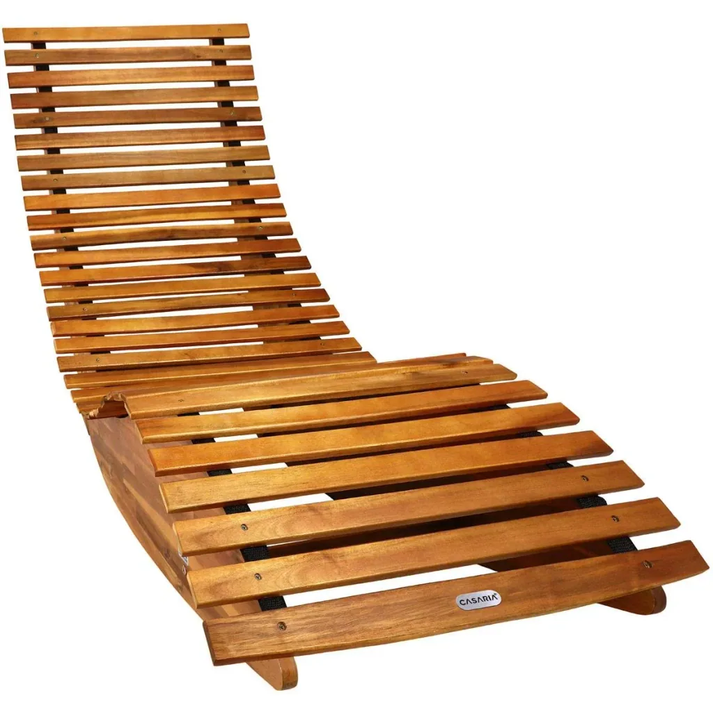 Ergonomischer Schaukelstuhl Akazienholz FSC zertifiziert - 2 Stück