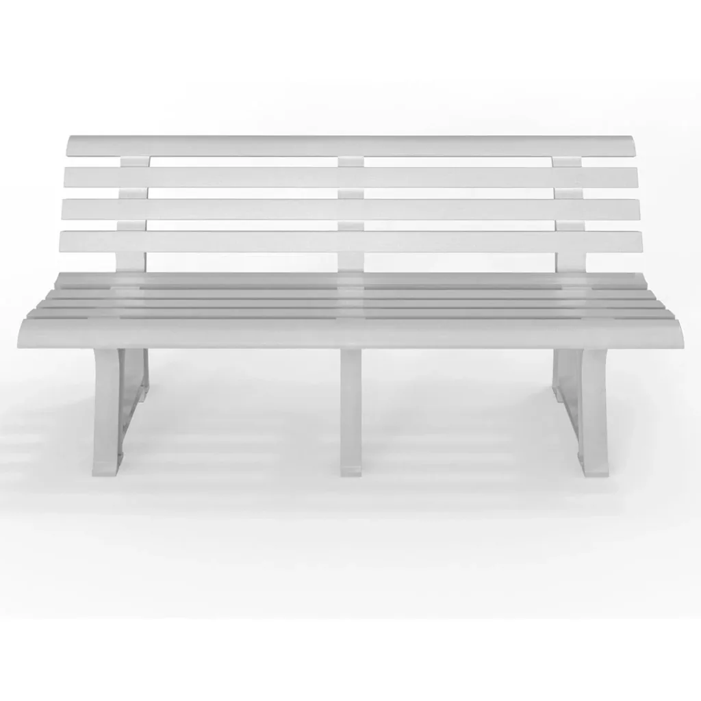 NL Gartenbank 145x49x74 cm - Weiß- 3 Personen
