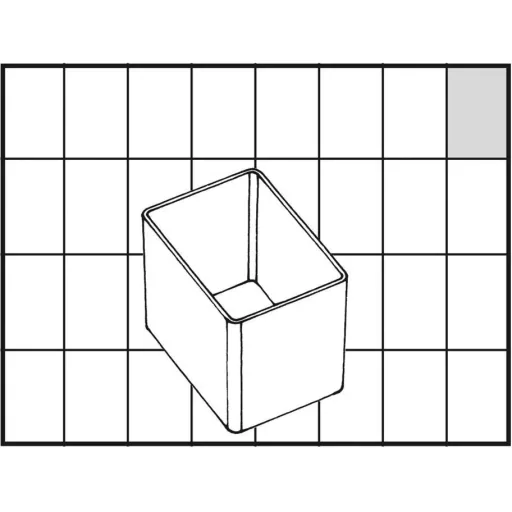Schubladenblock mit 44 Schubladen - 51x30,6x15cm MIT losem Einsatz A9-1 - Kunststoff