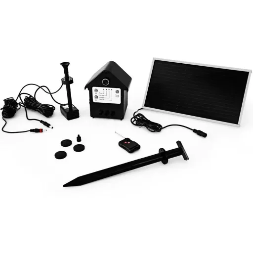 LED-Solarpumpe mit Batterie und hochwertigem Solarpanel