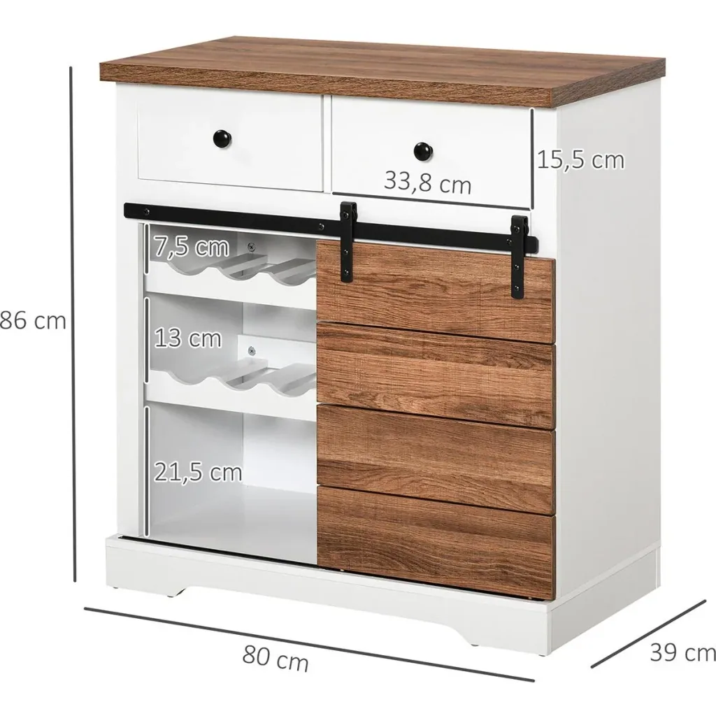 Küchenschrank mit Schiebetür weiß