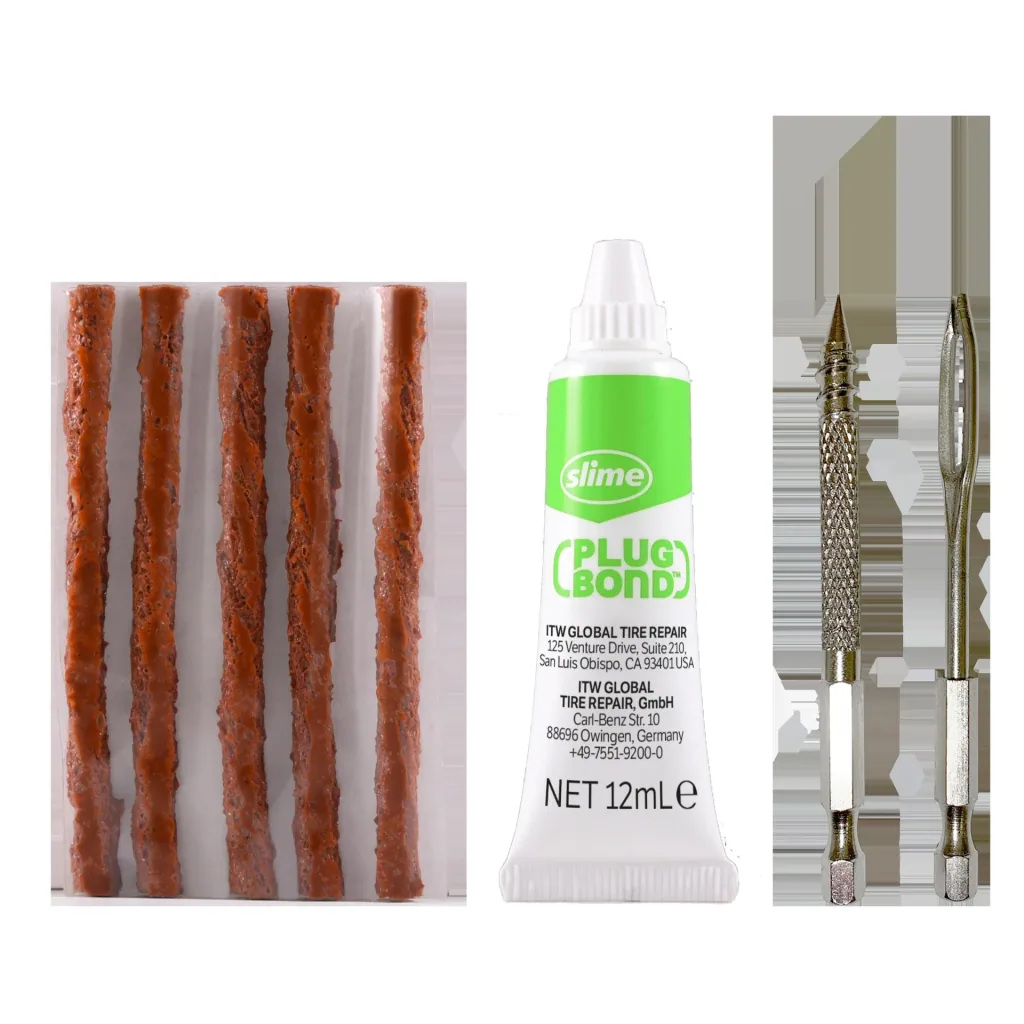 Reifenpannenset, Einsetzen von Gummistreifen mit Bohrer, Drill Bit Plug Kit