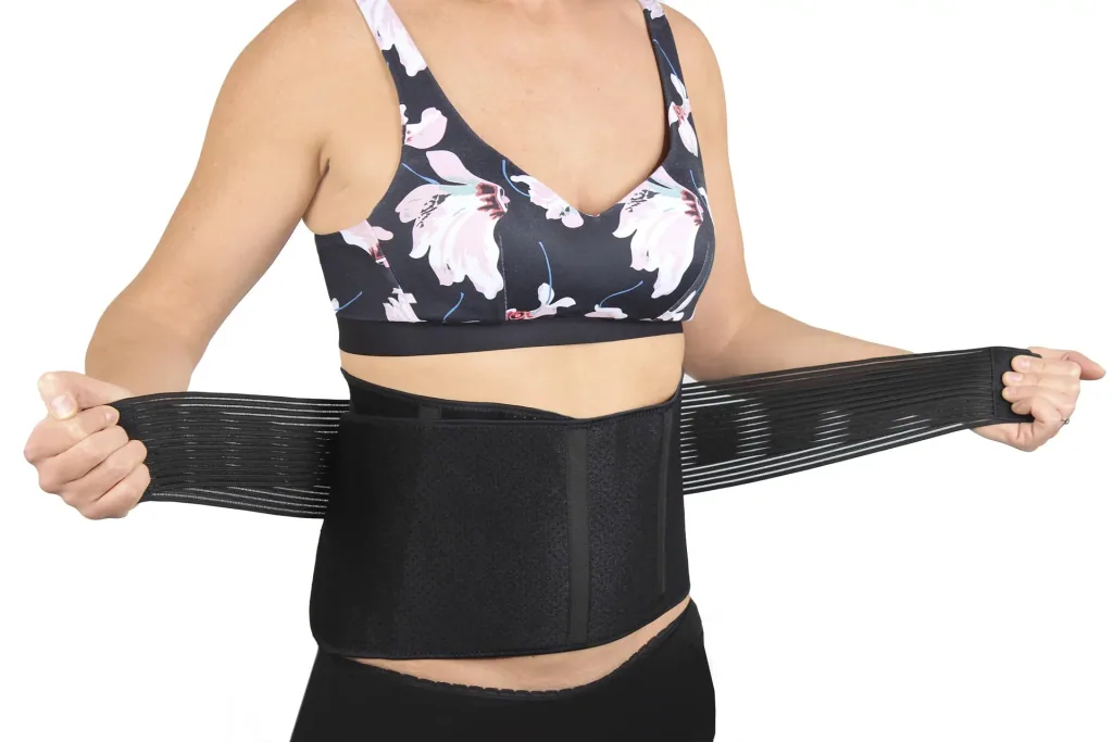 Aktiv-Rückenbandage mit Klettverschluss „Flexitek“, Rückenstützgürtel, Universalgröße, Schwarz
