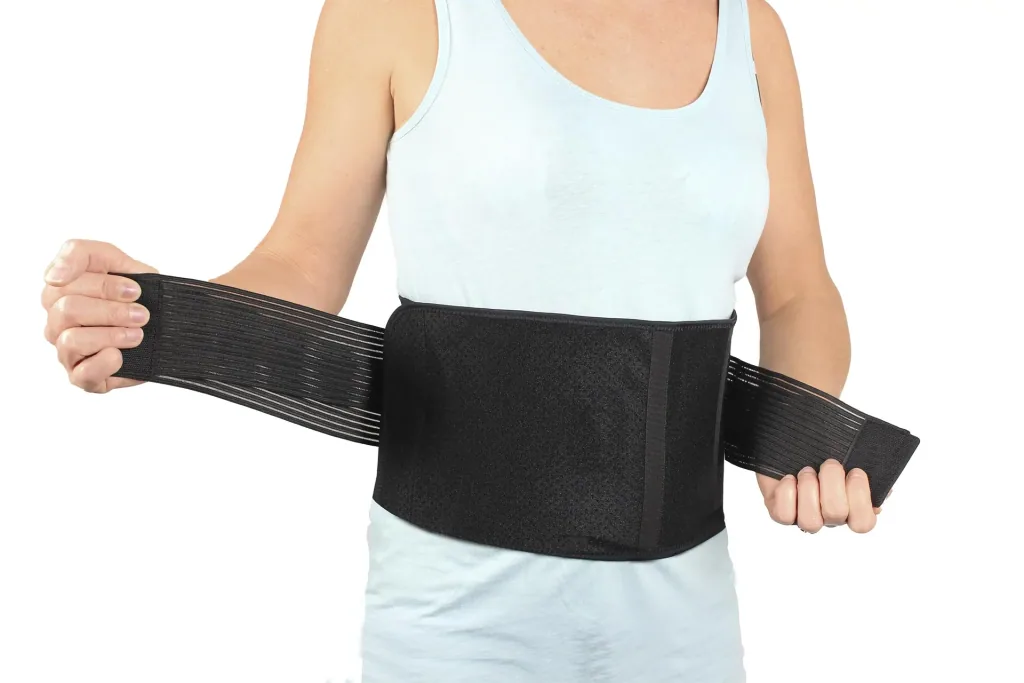 Aktiv-Rückenbandage mit Klettverschluss „Flexitek“, Rückenstützgürtel, Universalgröße, Schwarz