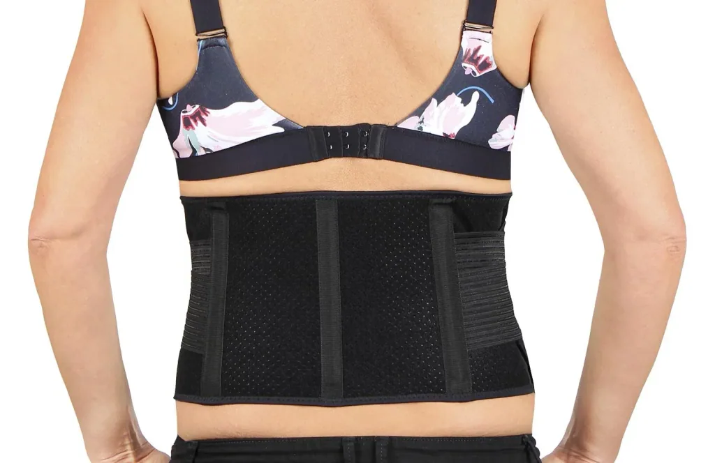 Aktiv-Rückenbandage mit Klettverschluss „Flexitek“, Rückenstützgürtel, Universalgröße, Schwarz