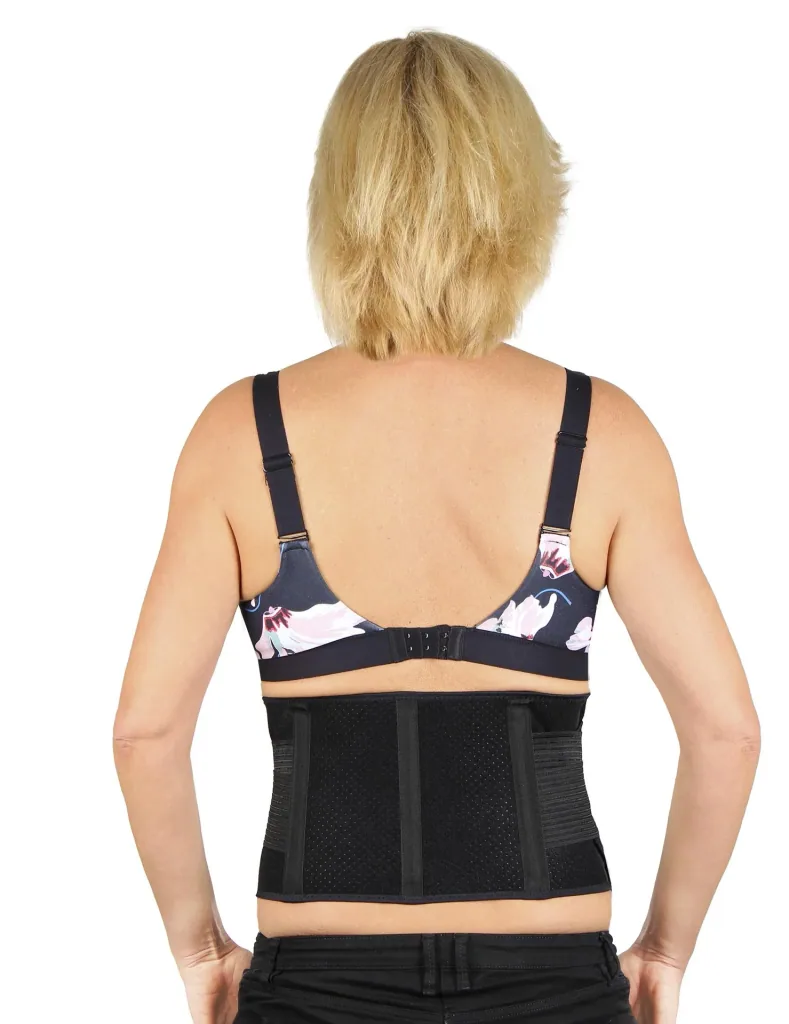 Aktiv-Rückenbandage mit Klettverschluss „Flexitek“, Rückenstützgürtel, Universalgröße, Schwarz