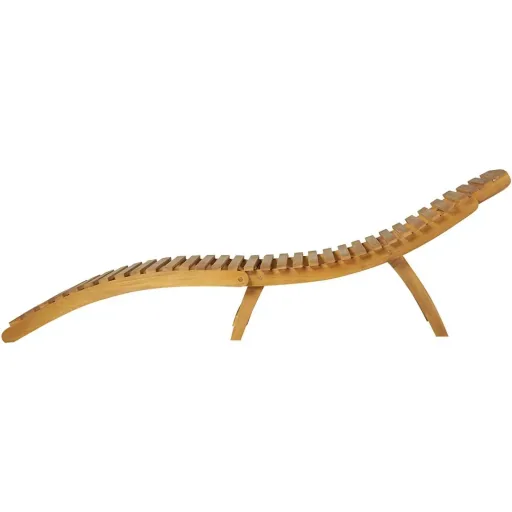 Sonnenliege Relaxliege Gartenliege Gartenmöbel faltbar Akazienholz mit Kissen Teak + Weiß 53 x 191 x 60,5 cm