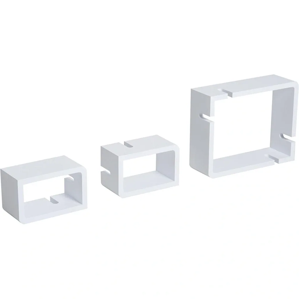 Wandregal Hängeregal mit 3 Fächern MDF Weiß