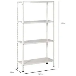 Lagerregal / Regal Solid 50 Weiß - 200 kg Tragfähigkeit - 150x75x30 cm