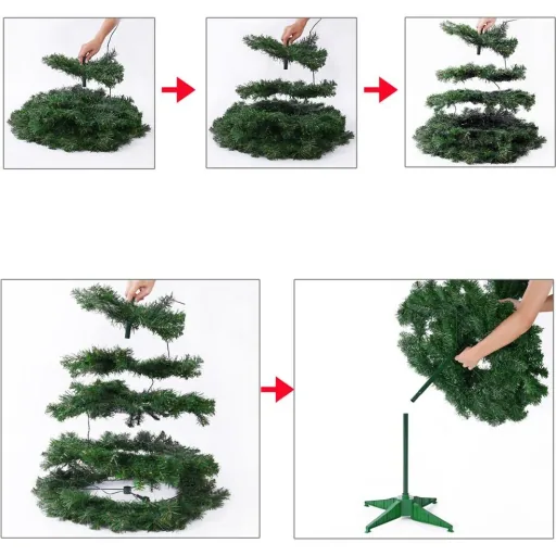 NL Pop-up Weihnachtsbaum 150cm INKLUSIVE Dekoration und Ständer
