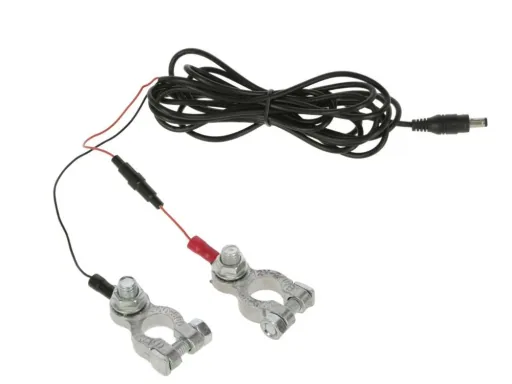 Anschlusskabel für Auto-/Weidezaunbatterie, 3 m lang