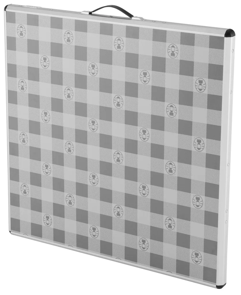 Campingtisch mit antimikrobieller Tischplatte, stabilem Rahmen, faltbaren Beinen und Tragegriff, 80 x 80 x 70 cm