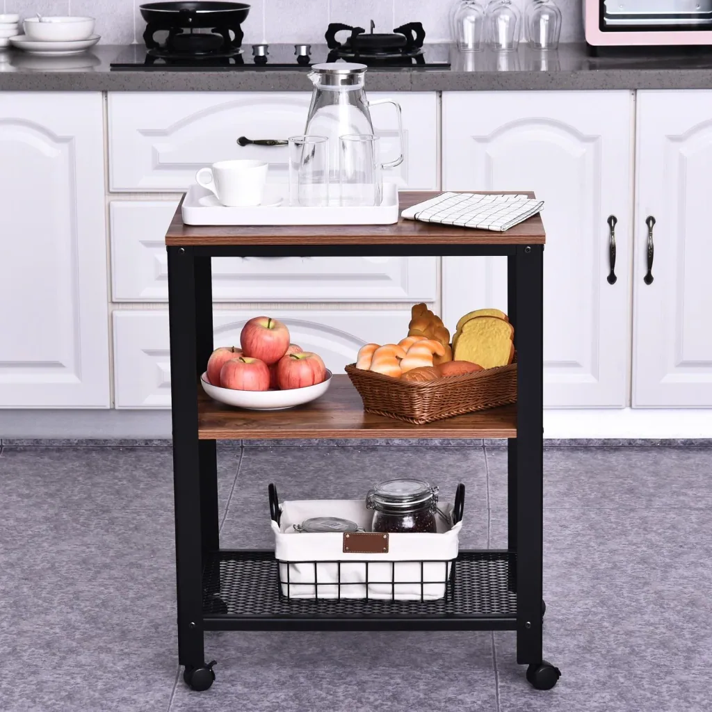 Servierwagen mit 3 Ablageflächen