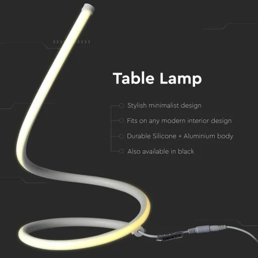VT-7312 LED-Design-Tischleuchte - 17W - 1300 Lumen - 3000K - Weiß