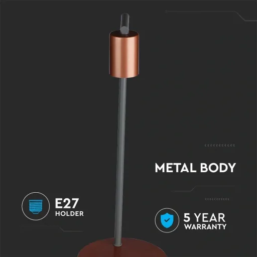 VT-7412 Tischlampe - E27 - Bronze