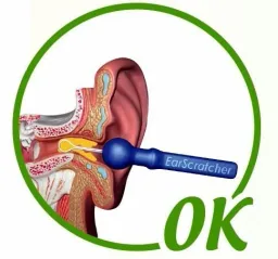 Sicherheits-Ohrreiniger „EarScratcher“ mit Trommelfell-Schutz, auf Blister, Blau/ Rot, 2er-Set