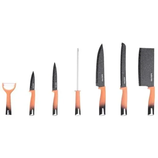 Küchenmesserset -mit Standard- 8-teilig -Orange
