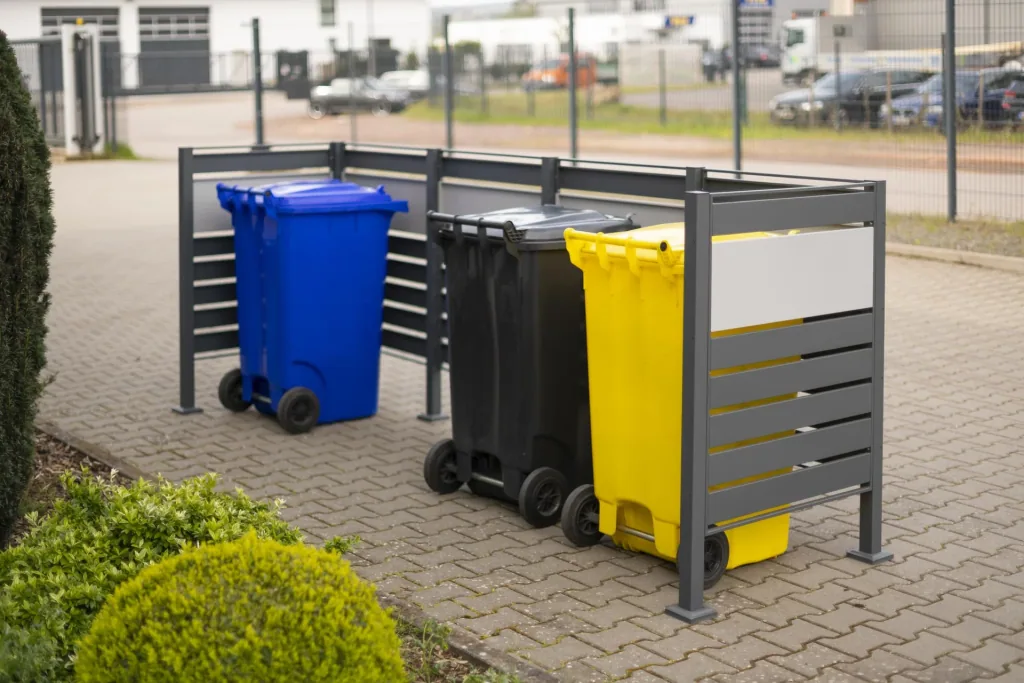 Mülltonnenverkleidung Planum 4er Box, 120 cm, antharzit