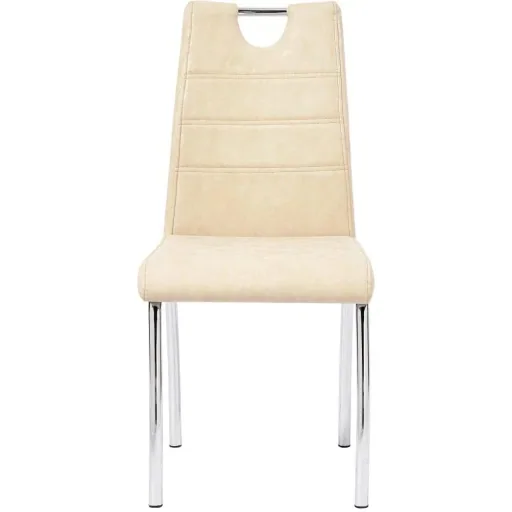 Esszimmerstühle 2-Sitzer Kunstleder creme