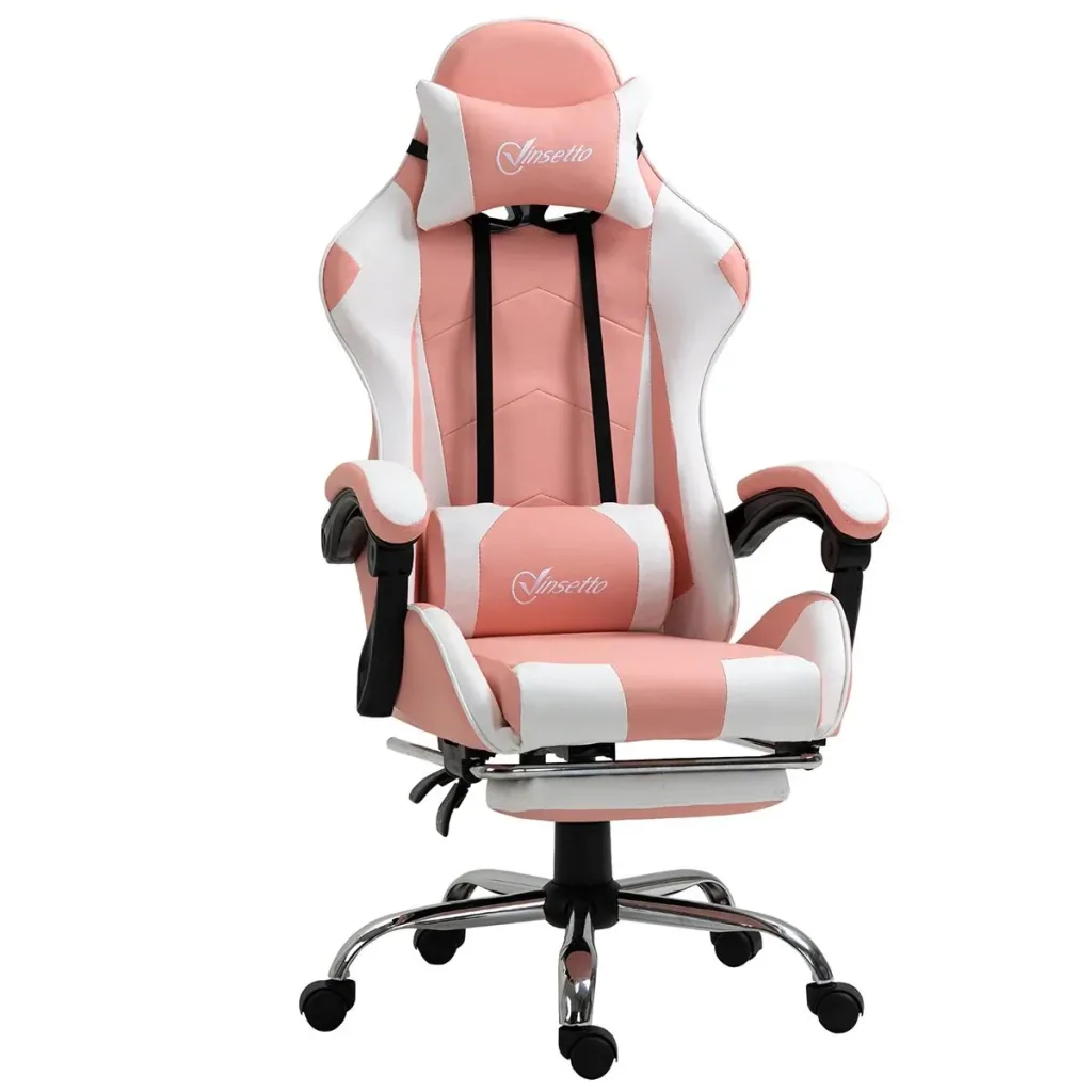 Gamingstuhl Computerstuhl Ergonomischer Bürostuhl Gamer Stuhl mit Kopfstütze Lendenkissen Bürostuhl höhenverstellbar 360