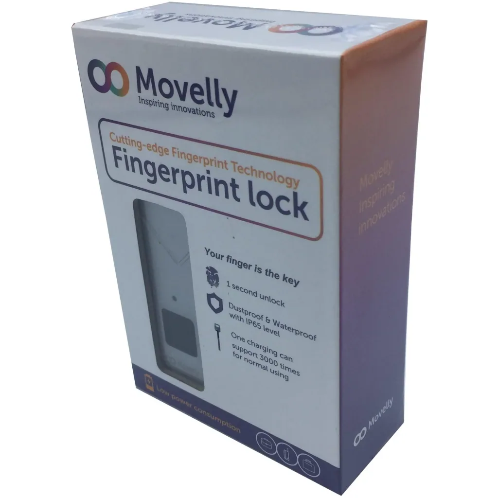 Movelly fingerprint padlock Gold