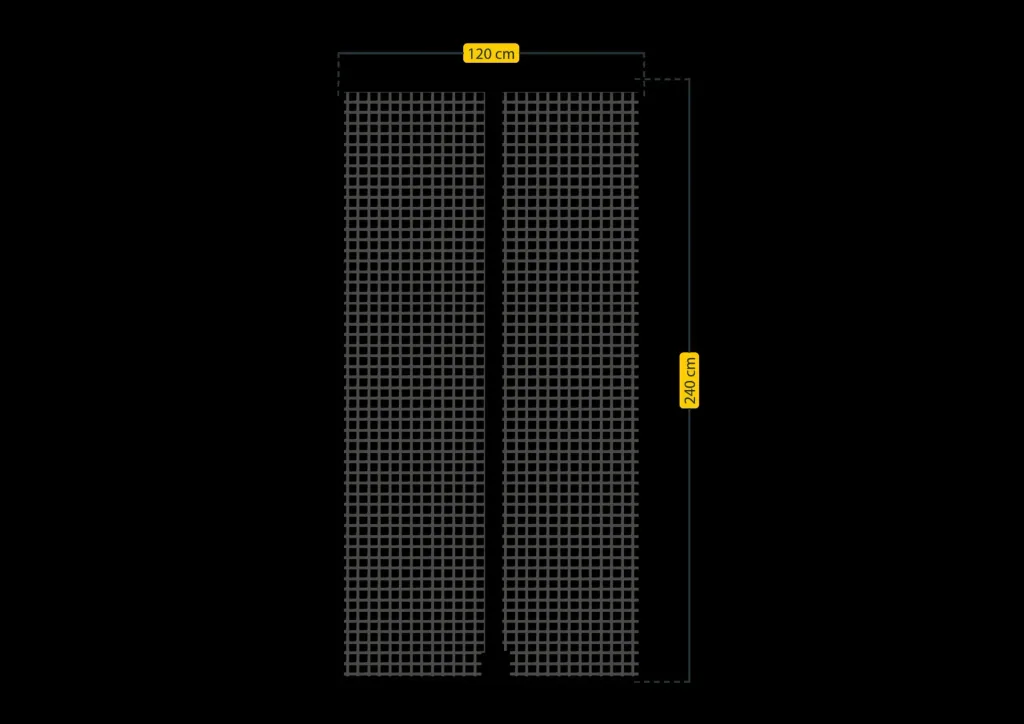 Insektenschutz-Magnetvorhang, 120 x 240 cm, Farbe anthrazit