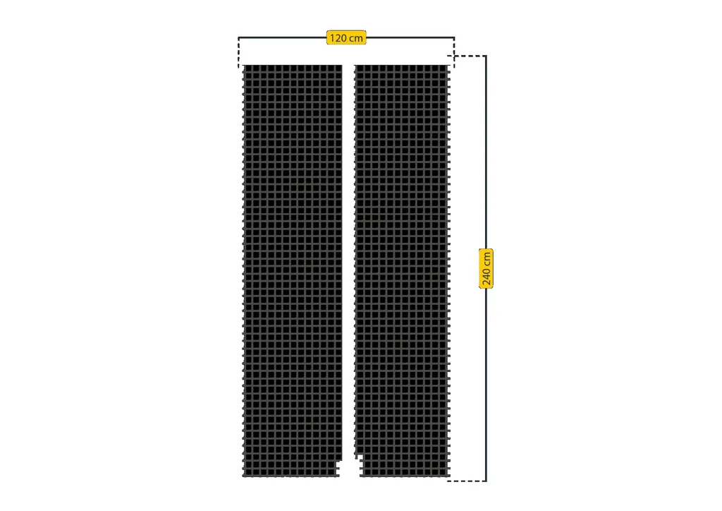 Insektenschutz-Magnetvorhang, 120 x 240 cm, Farbe anthrazit
