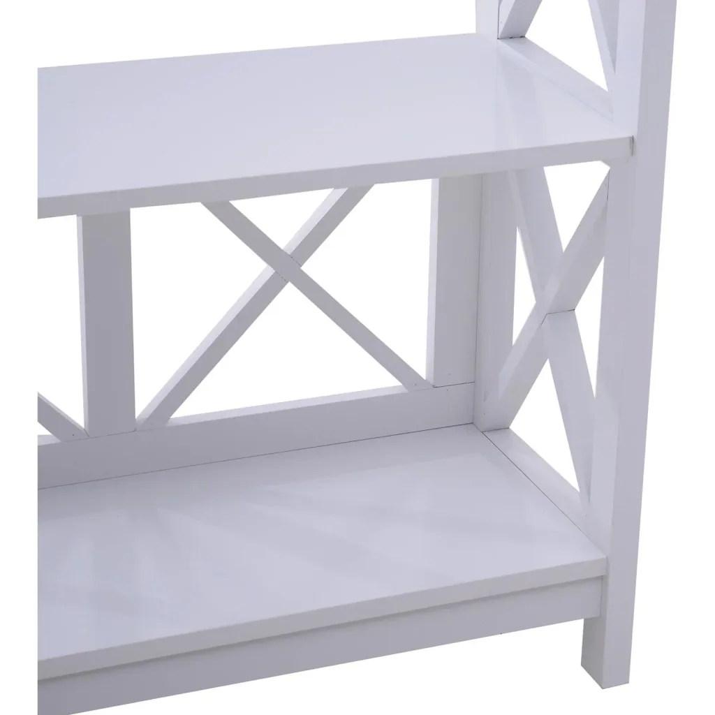Standregal Bücherregal Dekoregal 4 Fächer offen MDF Weiß 70 x 30 x 145,3 cm