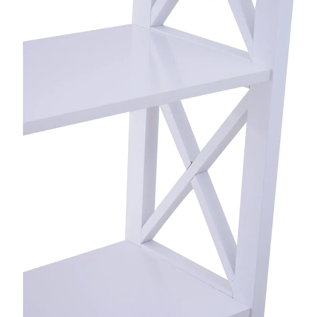 Standregal Bücherregal Dekoregal 4 Fächer offen MDF Weiß 70 x 30 x 145,3 cm