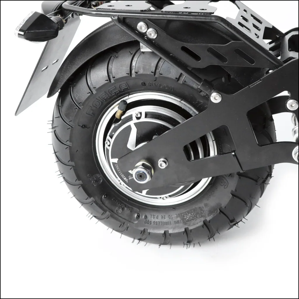 Elektro-Faltroller Speedster Safety Plus 45 km/h 1000 Watt, inkl. Blinkanlage, Gepäckcase und Lithium-Ionen Akku, Schwarz.