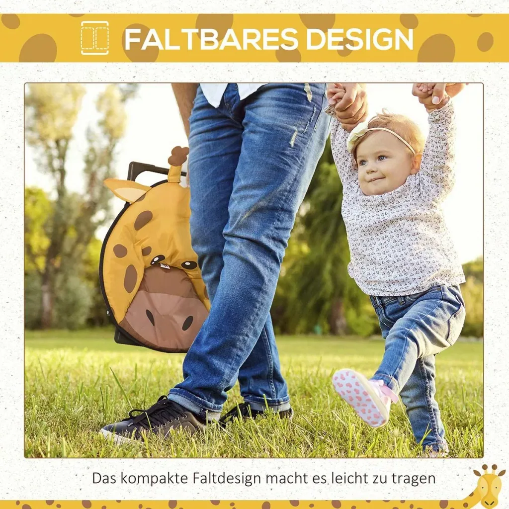 Campingstuhl faltbar Kinder Klappstuhl Mondstuhl für 3 bis 5 Jahre alte Kinder Stahl gelb Ø50 x 49H cm