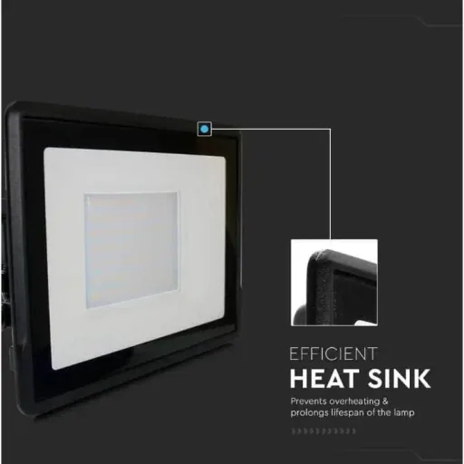 VT-158 LED-Flutlicht - 50 W - 4000 Lm - 4000K - Schwarz
