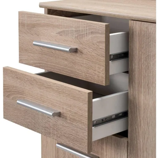 Sideboard / Schubladenschrank mit 3 Türen & 2 Schubladen - MDF - 107x75x35cm