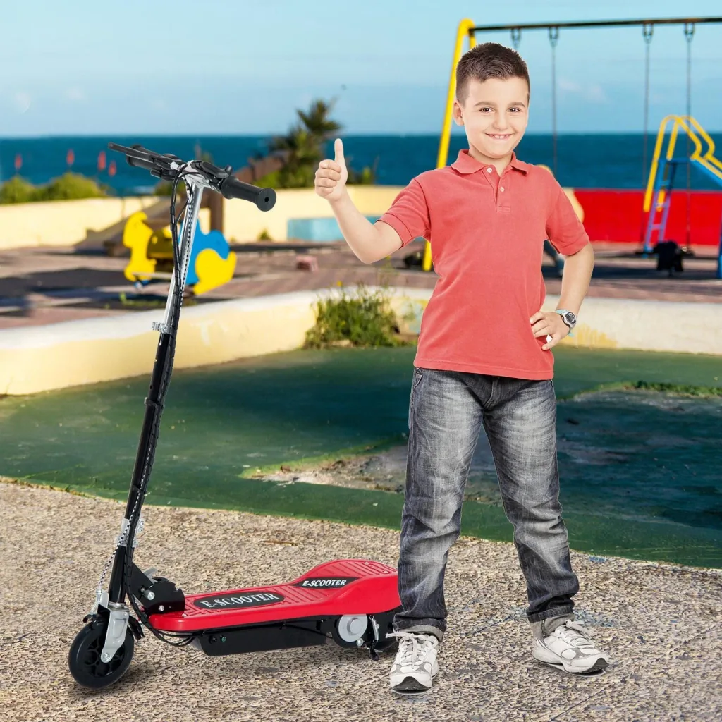 E-Scooter Kinderroller Cityroller 120W klappbar Rot
