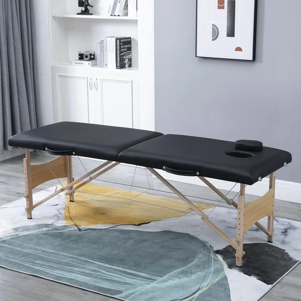 Mobiler Massagetisch schwarz