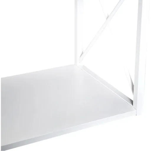 Standregal Bücherregal Aufbewahrungsregal Metall Weiß 40 x 35 x 143,5 cm