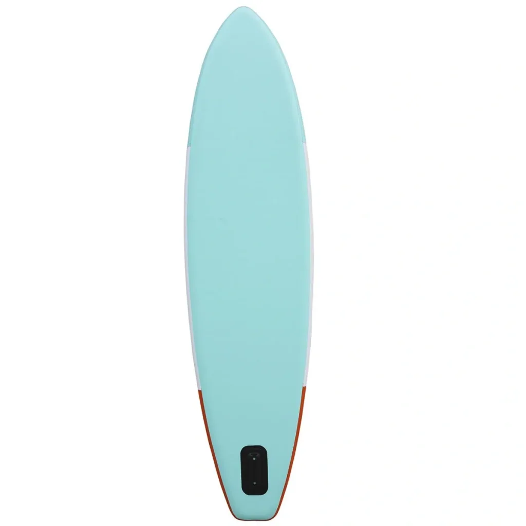 Aufblasbares Surfbrett mit Paddel grün/orange/weiß